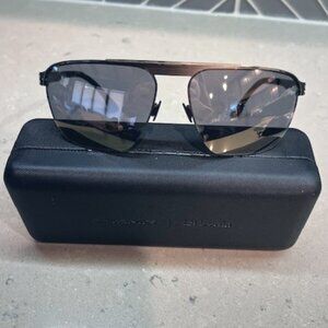Ic! Berlin AMG-06 UNISEX Aubergine/Shiny Copper/Green Sunglasses-LIKE NEW!